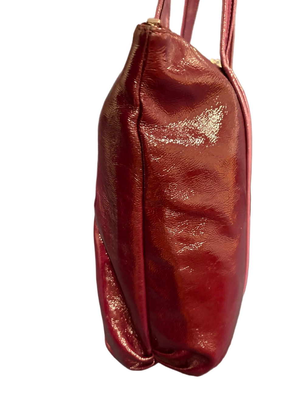 Coach Poppy Patent Leather Tote Bag Style 13836 Purple Pink Gold Hardware - Picture 5 of 16